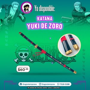 Katana de madera Yuki de zoro Rorornoa, One Piece