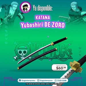 Katana de madera Yubashiri de zoro Rorornoa, One Piece