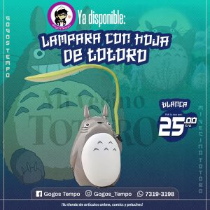 Lampara de Totoro con Hoja Blanca, Mi vecino Totoro