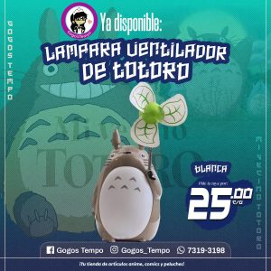 Lámpara Ventilador Blanca, Mi Vecino Totoro