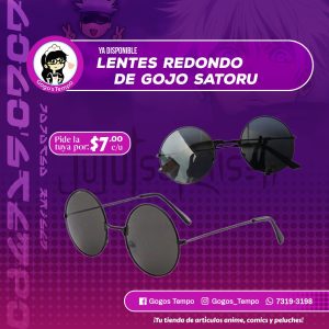 Lentes de Satoru Gojo Redondo, Jujutsu Kaisen