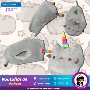 Pantuflas neko Pusheen unicornio