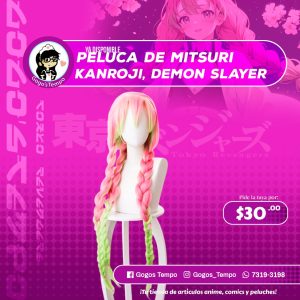 Peluca de Mitsuri Kanroji, Demon Slayer
