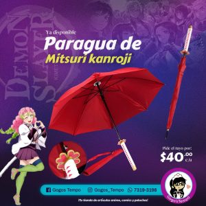 Sombrilla katana de Mitsuri Kanjori, pilar del amor, Demon Slayer