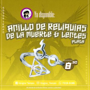 Anillo reliquias & lentes Plateado, Harry Potter