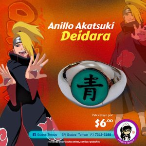 Anillo akatsuki de DEIDARA, NARUTO