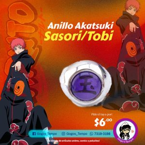 Anillo akatsuki de SASORI (TOBI), Naruto