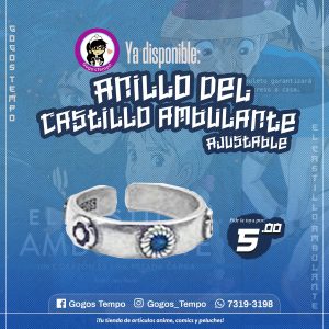 Anillo de Howl El Castillo Ambulante Azul