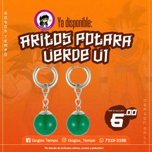 Aritos Potara verde Dragon Ball, V1
