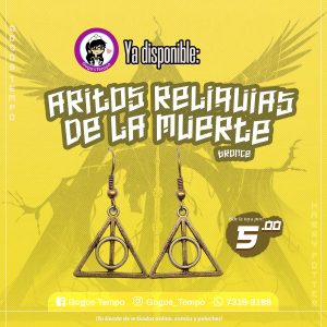 Aritos de las reliquias de la muerte Dorado