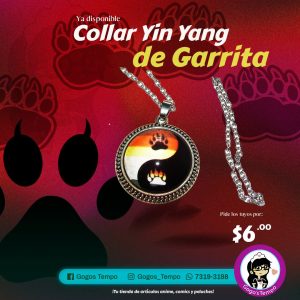 Collar circular ying yang garra de oso