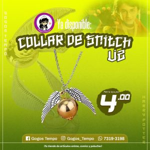 Collar Reloj de Snitch V2. Harry Potter