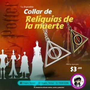 Collar Reloj Reliquias de la muerte, Harry Potter