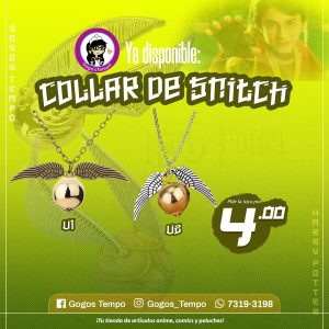 Collar Snitch alas bronce, Harry Potter