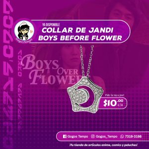 collar de boy over flowers