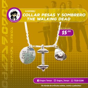 Collar pesa, sobrero y plaquita, The Walking Dead