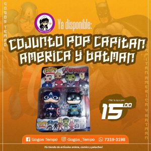 Set Funkos figura capitán america y batman