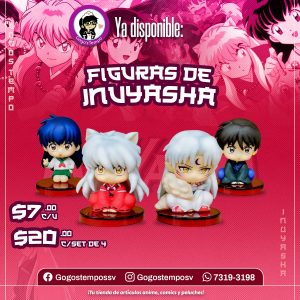 Figura Chibis de Inuyasha o set de 4 figuras