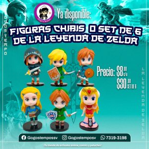 Figuras Chibis o set de 6 figuras de La Leyenda de zelda