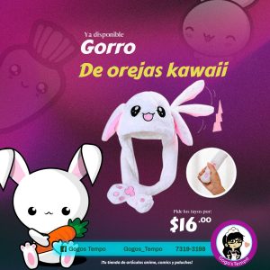 Gorro de Conejo con movimiento y luz