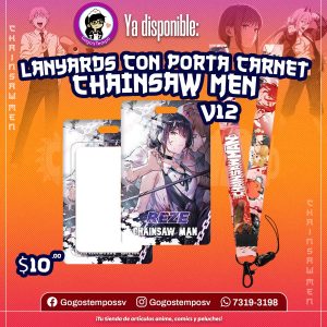 Lanyard con portacarnet de chainsaw man v12, REZE