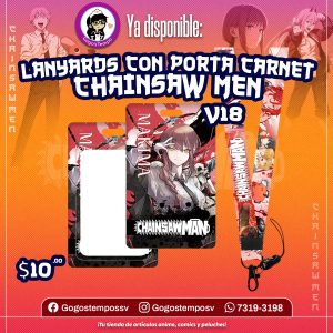 Lanyard con portacarnet de chainsaw man v18, Makima