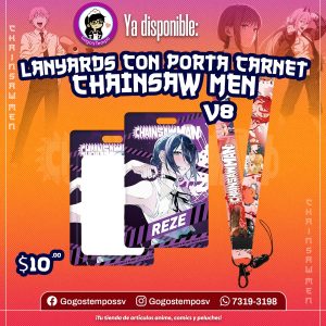 Lanyard con portacarnet de chainsaw man v8, Reze