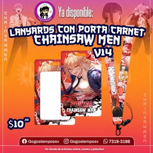 Lanyard con portacarnet de chainsaw man v14, Power