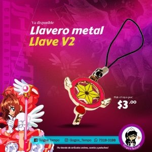 Llavero metal SCC07 llave baculo, Sakura Card Captor