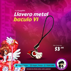 Llavero metal SCC01 Báculo, Sakura Card Captor