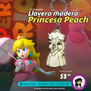 Llavero de madera Princesa Peach