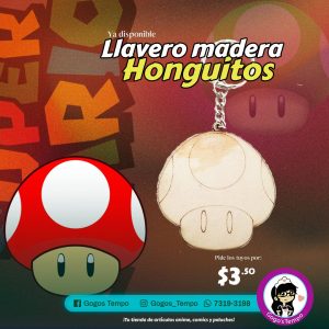 Llavero de madera Honguito