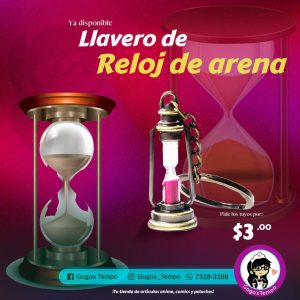 Llavero de reloj de arena