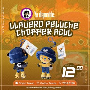 Llavero Peluche de Chopper azul, One Piece