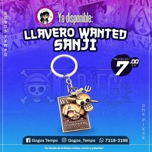 Llavero Wanted de Sanji, One Piece