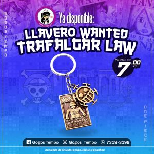 Llavero Wanted de Trafalgar Law, One Piece