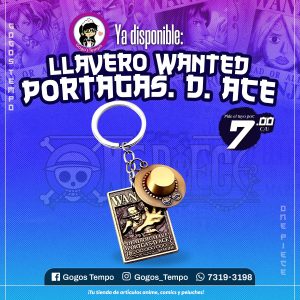 Llavero Wanted Portgas D. Ace, One Piece