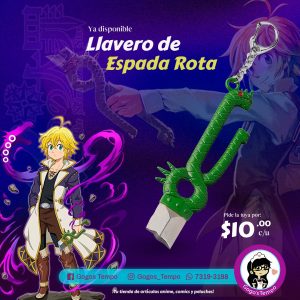 Llavero arma Meliodas (manija de dragon) , Nanatsu no taizai