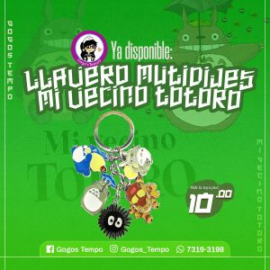 Llavero multidijes de totoro