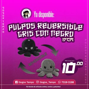 Pulpo reversible Gris/negro