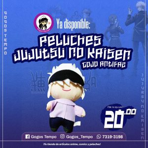 Peluche Jujutsu no Kaisen de Gojo Con antifaz