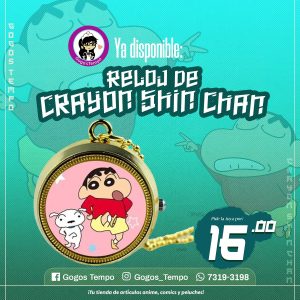 Reloj de crayon shin chan