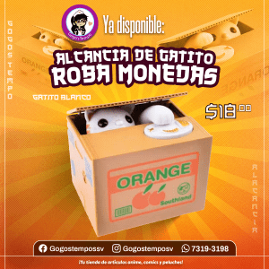 Alcancia electrica de gatito Blanca