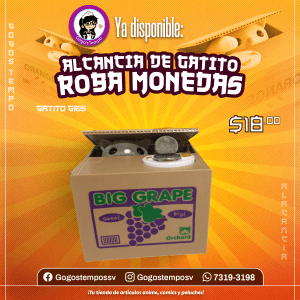 Alcancia electrica de gatito Gris