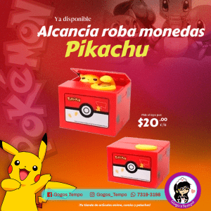 Alcancia electrica de Pikachu, PokEmon