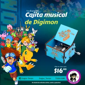 Caja musical de Digimon adventure