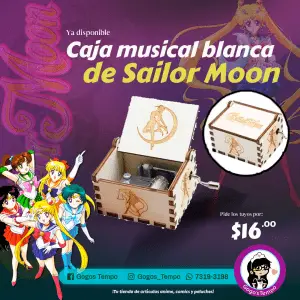 Caja musical de Sailor Moon blanca